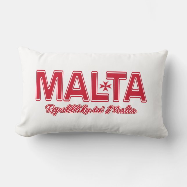 Almofada Lombar Travesseiro decorativo personalizado MALTA (Frente)