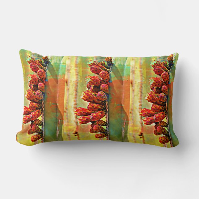 Almofada Lombar Travesseiro decorativo pintado dos bulbos da (Frente)