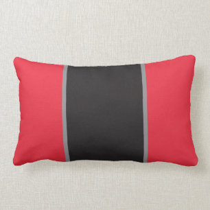 Almofada Lombar Travesseiro decorativo preto e cinzento vermelho