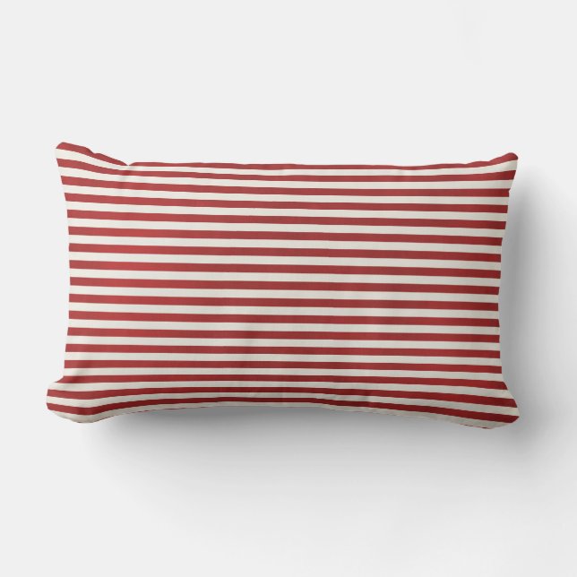Almofada Lombar Travesseiro decorativo Red Stripe (Frente)