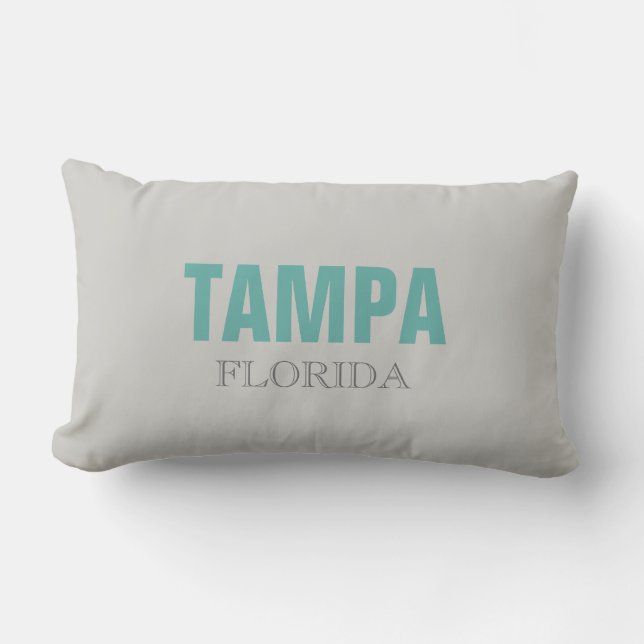 Almofada Lombar Travesseiro decorativo Tampa Florida Beach (Frente)