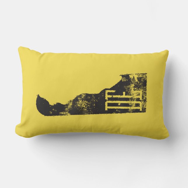 Almofada Lombar Travesseiro decorativo usado mapa do DE do estado (Frente)