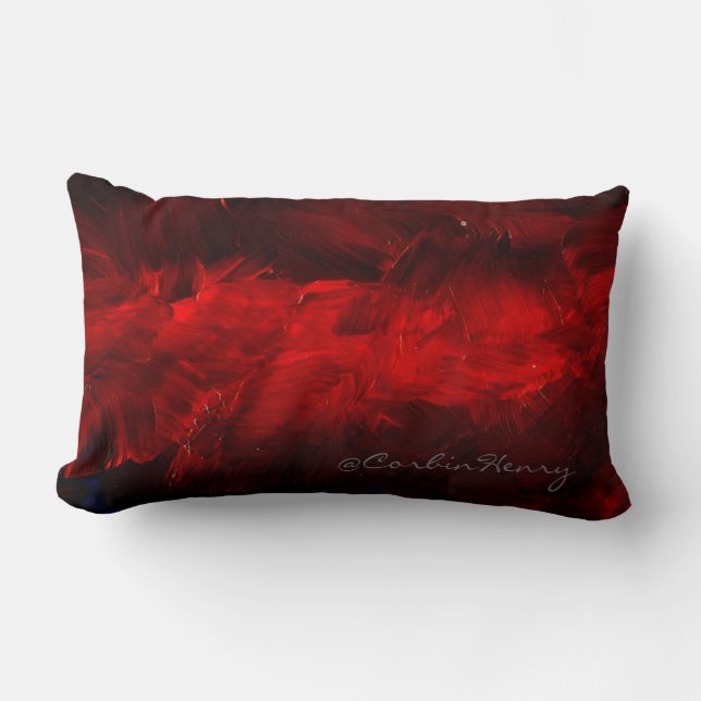 Almofada Lombar Travesseiro decorativo vermelho escuro (Frente)