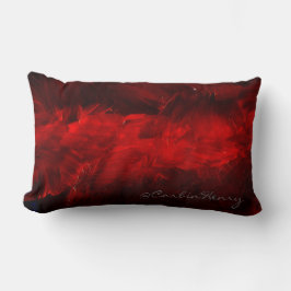 Almofada Lombar Travesseiro Decorativo Vermelho Intenso