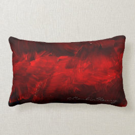 Almofada Lombar Travesseiro Decorativo Vermelho Intenso