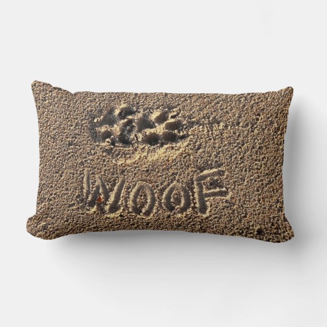 Almofada Lombar travesseiro decorativo "Woof" (Frente)