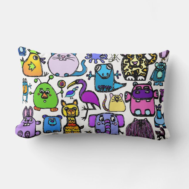 Almofada Lombar travesseiro do livro "alfabeto" - lombar (Frente)