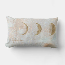 Almofada Lombar Travesseiro Elegante de Monograma da Lua Celestial
