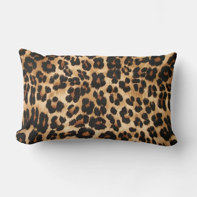 Almofada Lombar Travesseiro Estampa Leopardo (Frente)