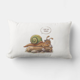 Almofada Lombar Travesseiro Eu Estou Tão Cansado" Caracol Engraçad