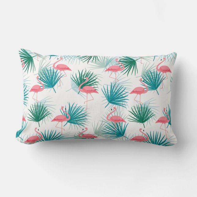 Almofada Lombar Travesseiro Flamingo Palms (Frente)