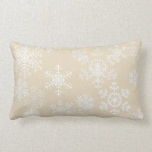 Almofada Lombar Travesseiro-Flocos de neve do lance do Natal