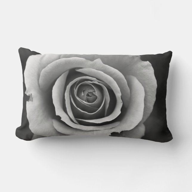 Almofada Lombar Travesseiro Floral B&W (Frente)
