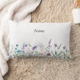 Almofada Lombar Travesseiro floral para o quarto de menina.
