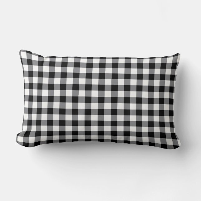 Almofada Lombar Travesseiro Gingham Xadrez (Frente)