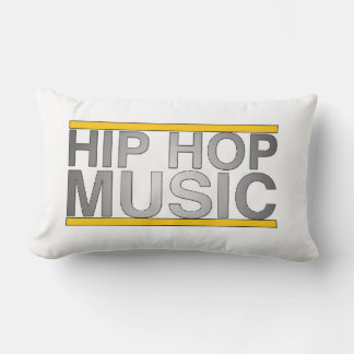 Almofada Lombar Travesseiro Hip Hop Music (branco - preto de 2 lad