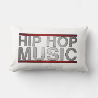 Almofada Lombar Travesseiro Hip Hop Music (branco - preto de 2 lad