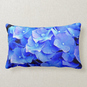 Almofada Lombar Travesseiro Hydrangea Blues
