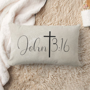 Almofada Lombar Travesseiro Inspiracional de Pearl John 3:16