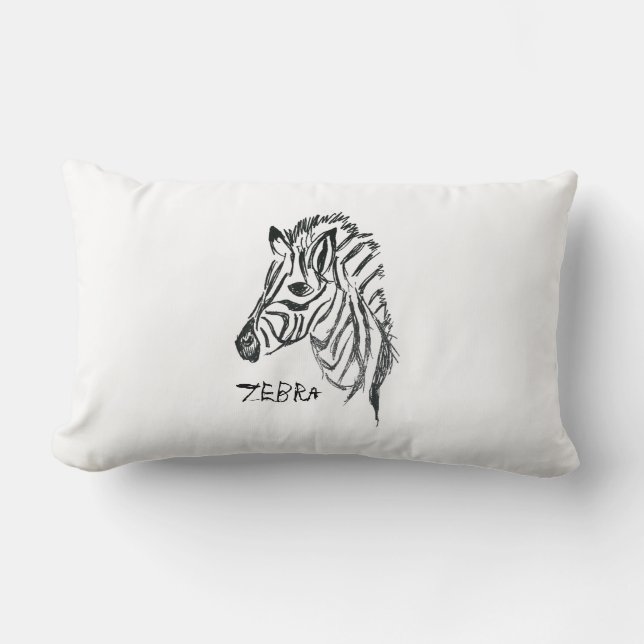Almofada Lombar Travesseiro legal da zebra (Frente)