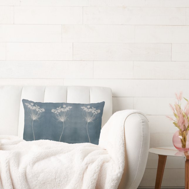 Almofada Lombar Travesseiro lombar azul Boho (Sofá)