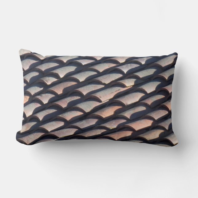 Almofada Lombar Travesseiro (lombar) - Azulejos do telhado espanho (Frente)