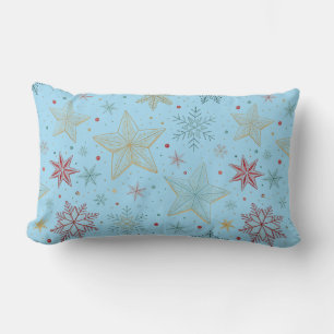 Almofada Lombar "Travesseiro Lombar com Estrela em Azul Pastel