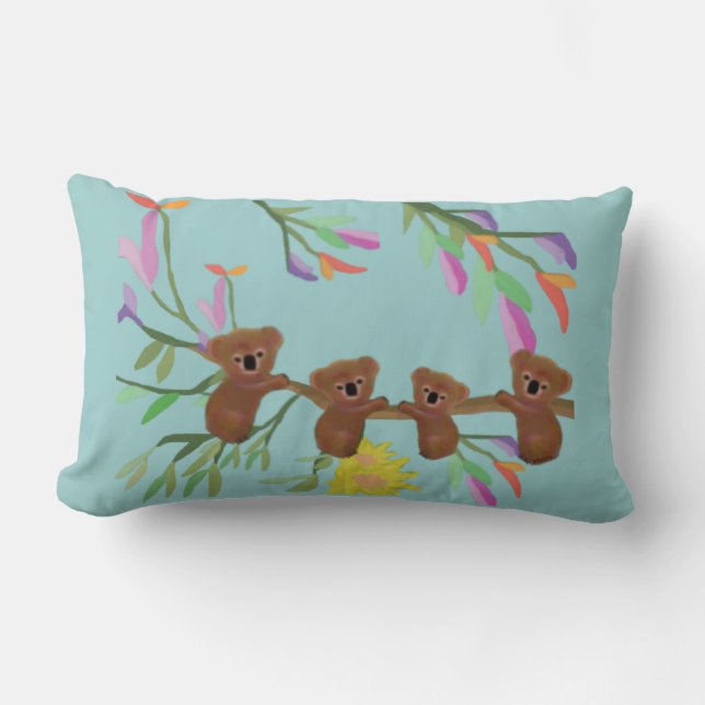 Almofada Lombar Travesseiro lombar da excursão do Koala do bebê (Frente)