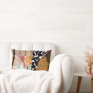 Almofada Lombar Travesseiro lombar, design de mídia mista abstrato