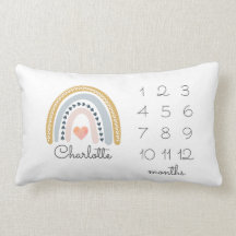 Travesseiro lombar do Rainbow Milestone Nursery