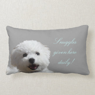 Almofada Lombar Travesseiro lombar do Snuggle feliz de Bichon
