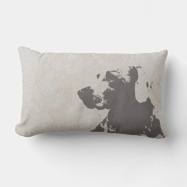 ALMOFADA LOMBAR TRAVESSEIRO LOMBAR DO TAUPE DO IMPRESSÃO DE BLOCO (Frente)