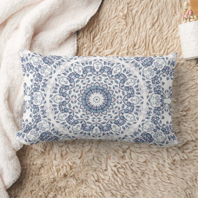 Almofada Lombar Travesseiro lombar Dusty Blue Mandala (Cobertor)