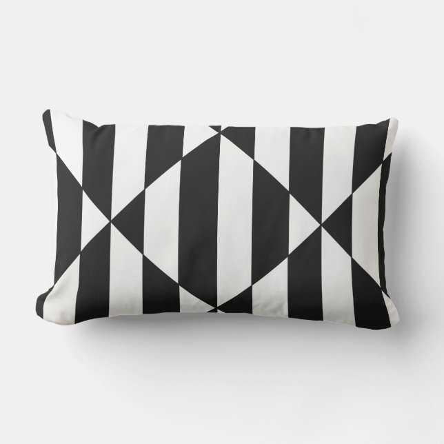 Almofada Lombar Travesseiro lombar externo HAMbyWG Blk/Wh Di Strip (Frente)