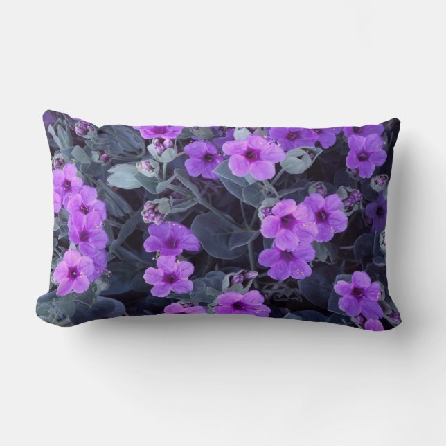 Almofada Lombar Travesseiro lombar floral roxo (Frente)