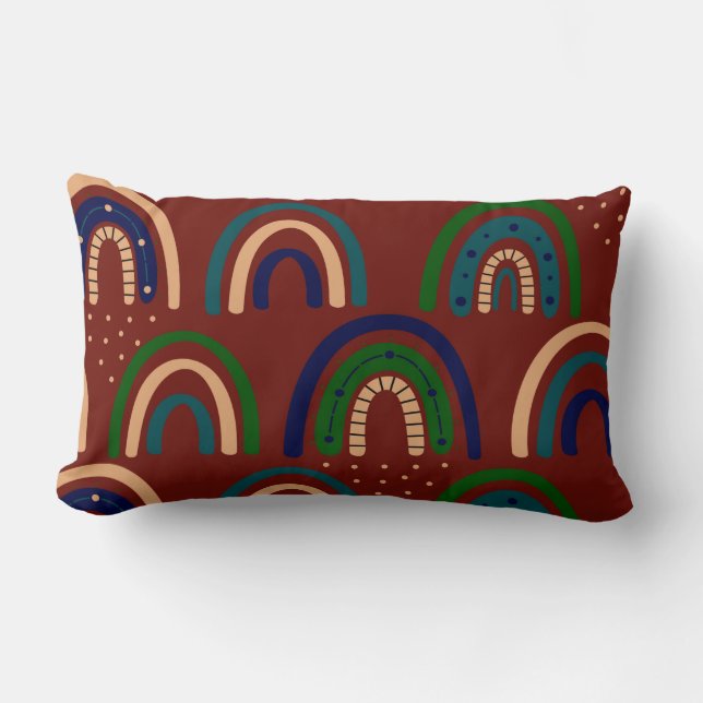 Almofada Lombar Travesseiro lombar moderno do Rainbows (Frente)