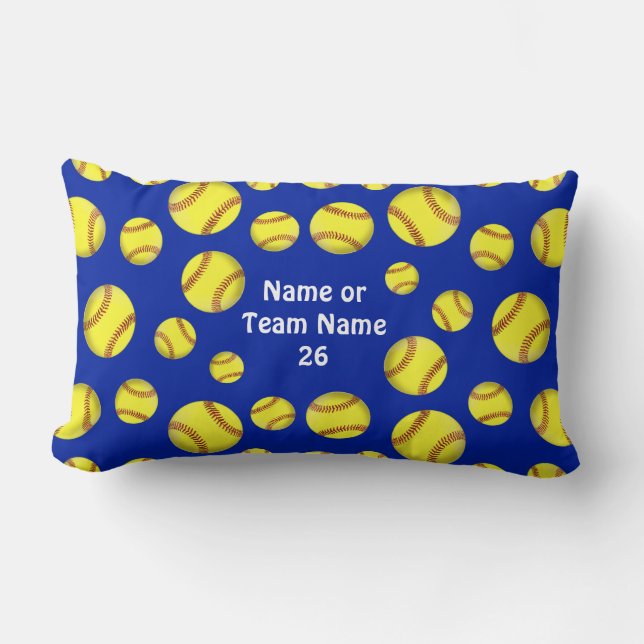 Almofada Lombar Travesseiro lombar personalizado do softball em (Frente)