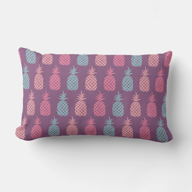 Almofada Lombar Travesseiro lombar Rainbow Pineapple (Frente)