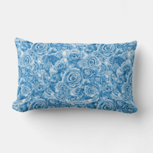 Almofada Lombar Travesseiro lombar Rosa azul 13"x21"