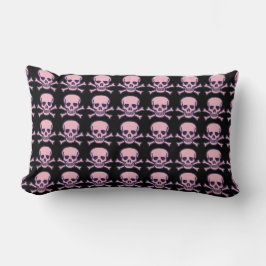 Almofada Lombar Travesseiro lombar rosa preto Skull n Bones