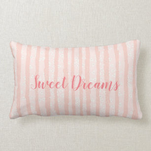 Almofada Lombar Travesseiro Lombar Sweet Dreams Listras Rosa