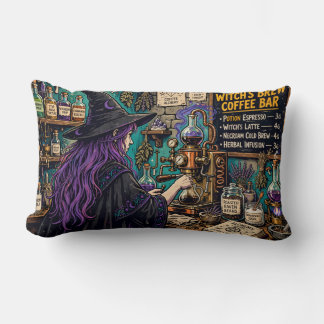 Almofada Lombar Travesseiro Lombar Witch's Brew Coffee Bar Bruxa