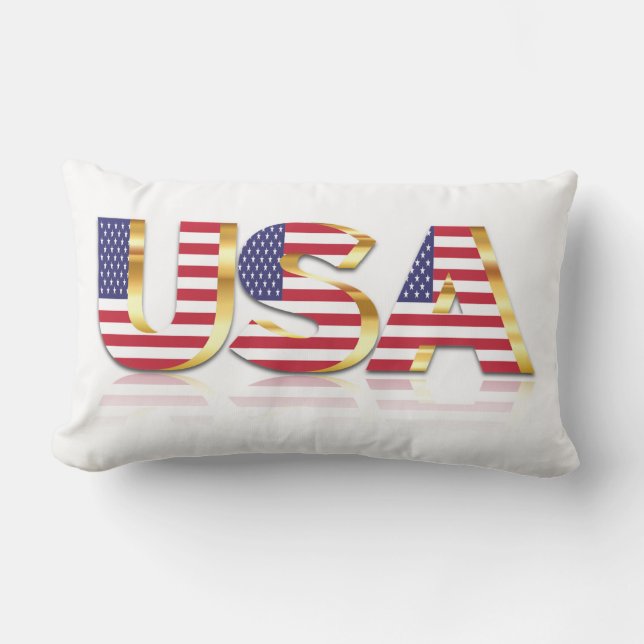 Almofada Lombar Travesseiro Lumbar American Flag EUA (Frente)