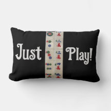 Travesseiro Mahjong - azulejos apenas tocam