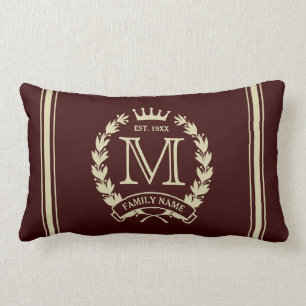 Almofada Lombar Travesseiro Monogrammed inicial feito sob
