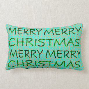 Almofada Lombar Travesseiro Múltiplos Design de Natal Feliz
