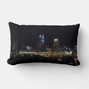 Almofada Lombar Travesseiro Night Lights Cleveland Ohio