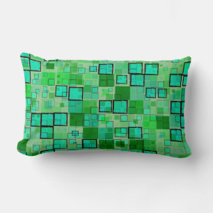 Almofada Lombar Travesseiro Personalizado de Padrão Verde e Preto