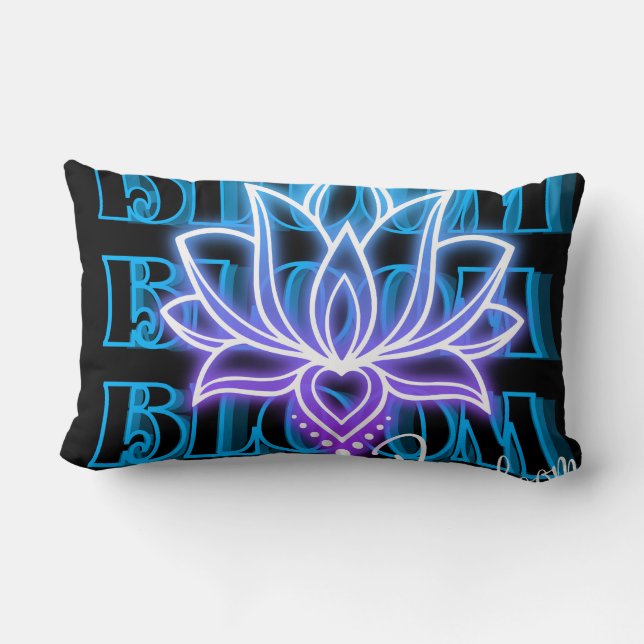Almofada Lombar travesseiro preto neon (Verso)