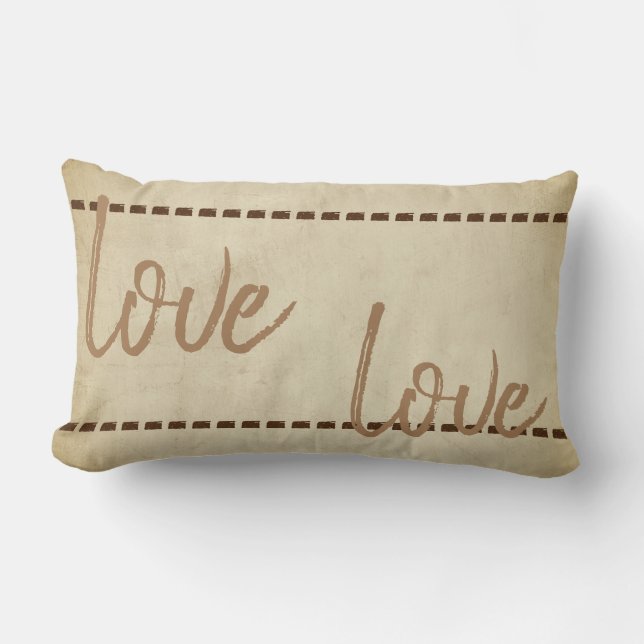 Almofada Lombar travesseiro Rústico estilo Chic Som (Frente)
